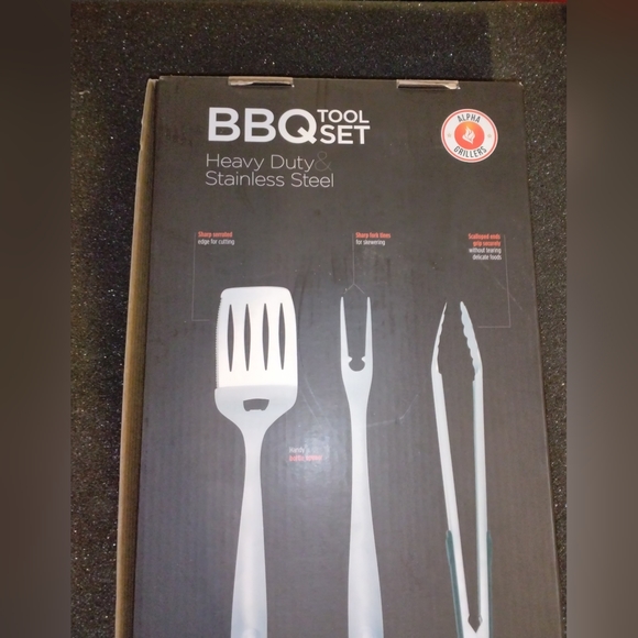 Alpha Grillers Grill Set Heavy Duty BBQ Accessories - BBQ Tool Set 4pc - Picture 9 of 9